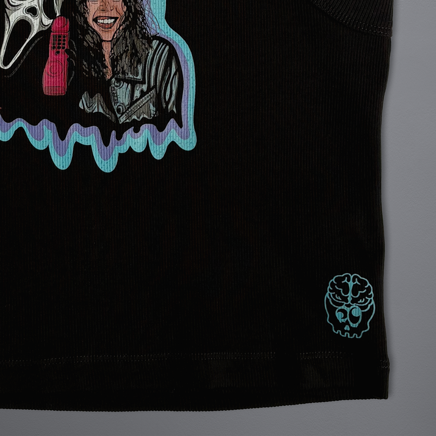 Screamphone Rib Crop Tank