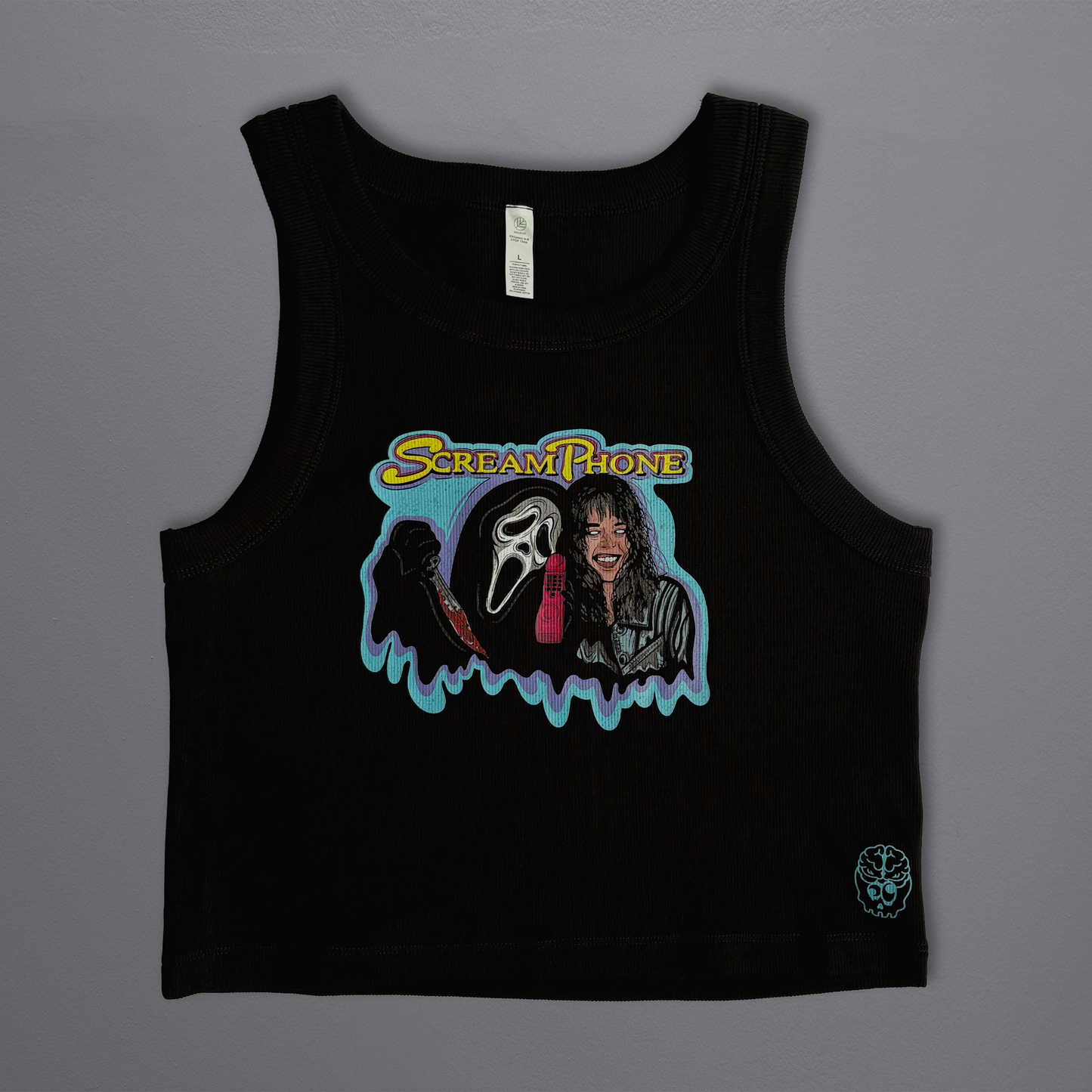 Screamphone Rib Crop Tank