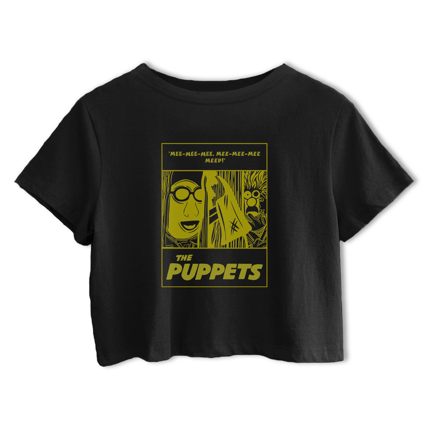 MEEP - Black Cropped T-shirt